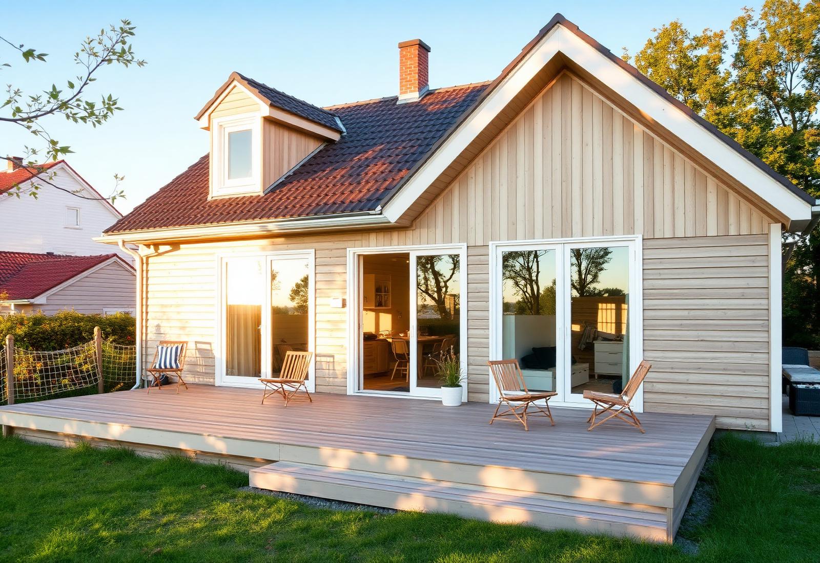 Totalrenovering af sommerhus i Gilleleje udført af tømrerfirma i Nordsjælland — nyt facade- og tagarbejde