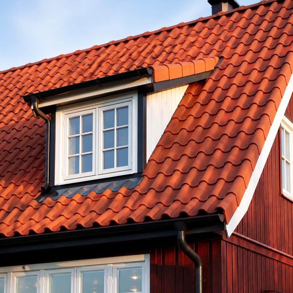 Nyt tag udført af tømrer i Hillerød, komplet tagudskiftning med nye tagsten og undertag på villa i Nordsjælland